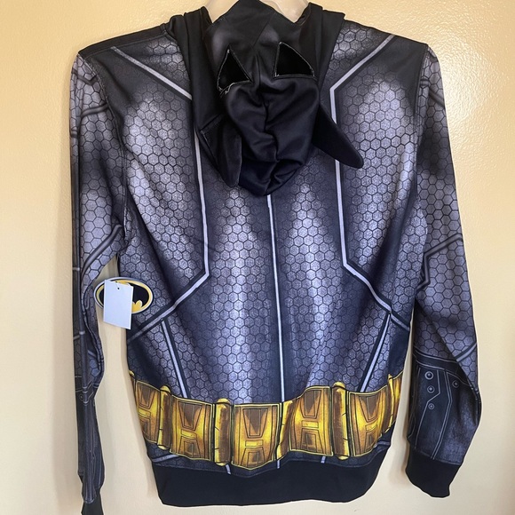 Batman Sweater with mask hoodie and zipper different sizes color Black - Picture 2 of 5